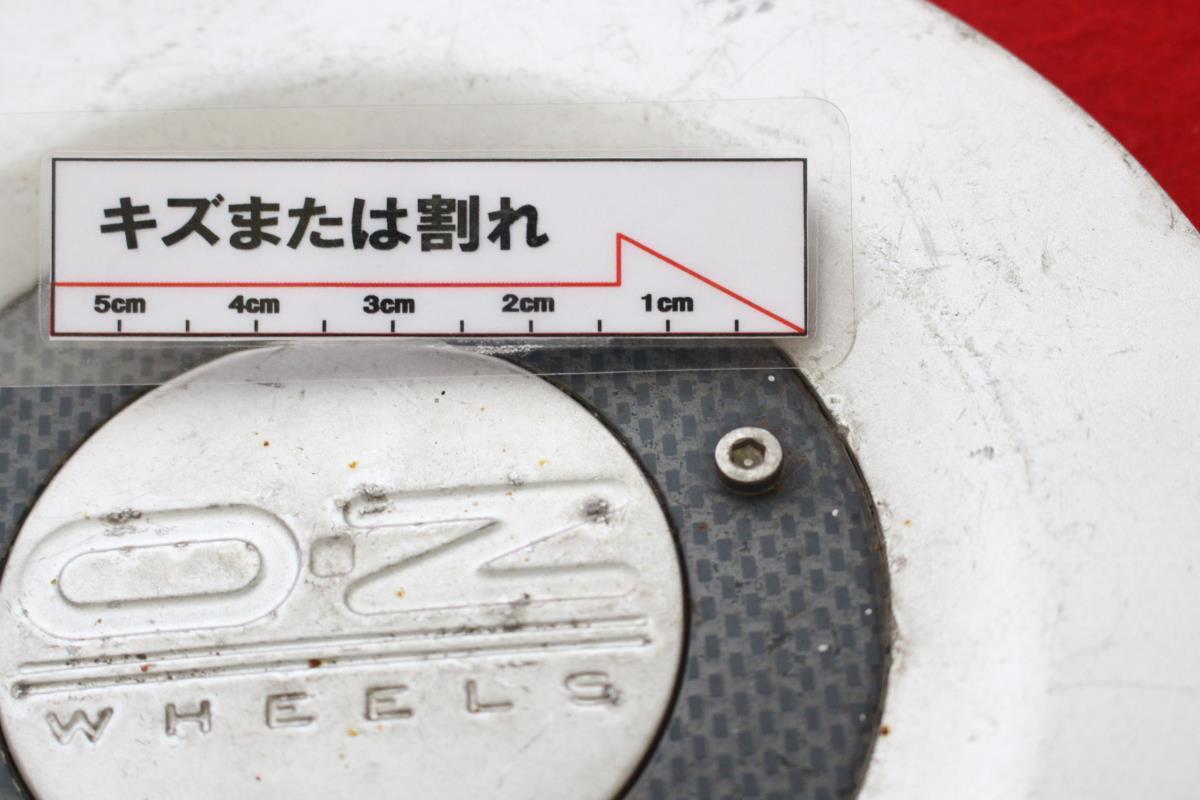 JDM 1 sheet OZ Racing aftermarket used wheel center plate center cover (No Tires) - 画像 (5)