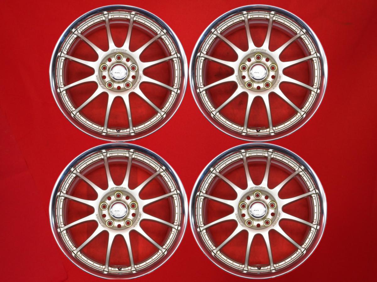 JDM WORK work XSA Battle Ixa 02C Used Wheel 4-Wheel Set 7.5J 18PCD114.3 5 Ho (No Tires)