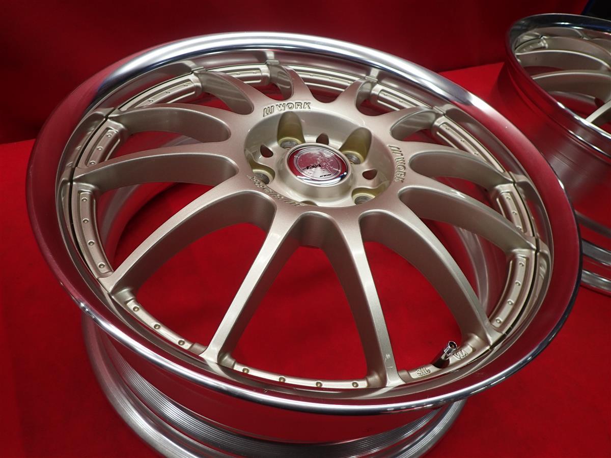 JDM WORK work XSA Battle Ixa 02C Used Wheel 4-Wheel Set 7.5J 18PCD114.3 5 Ho (No Tires) - 画像 (9)