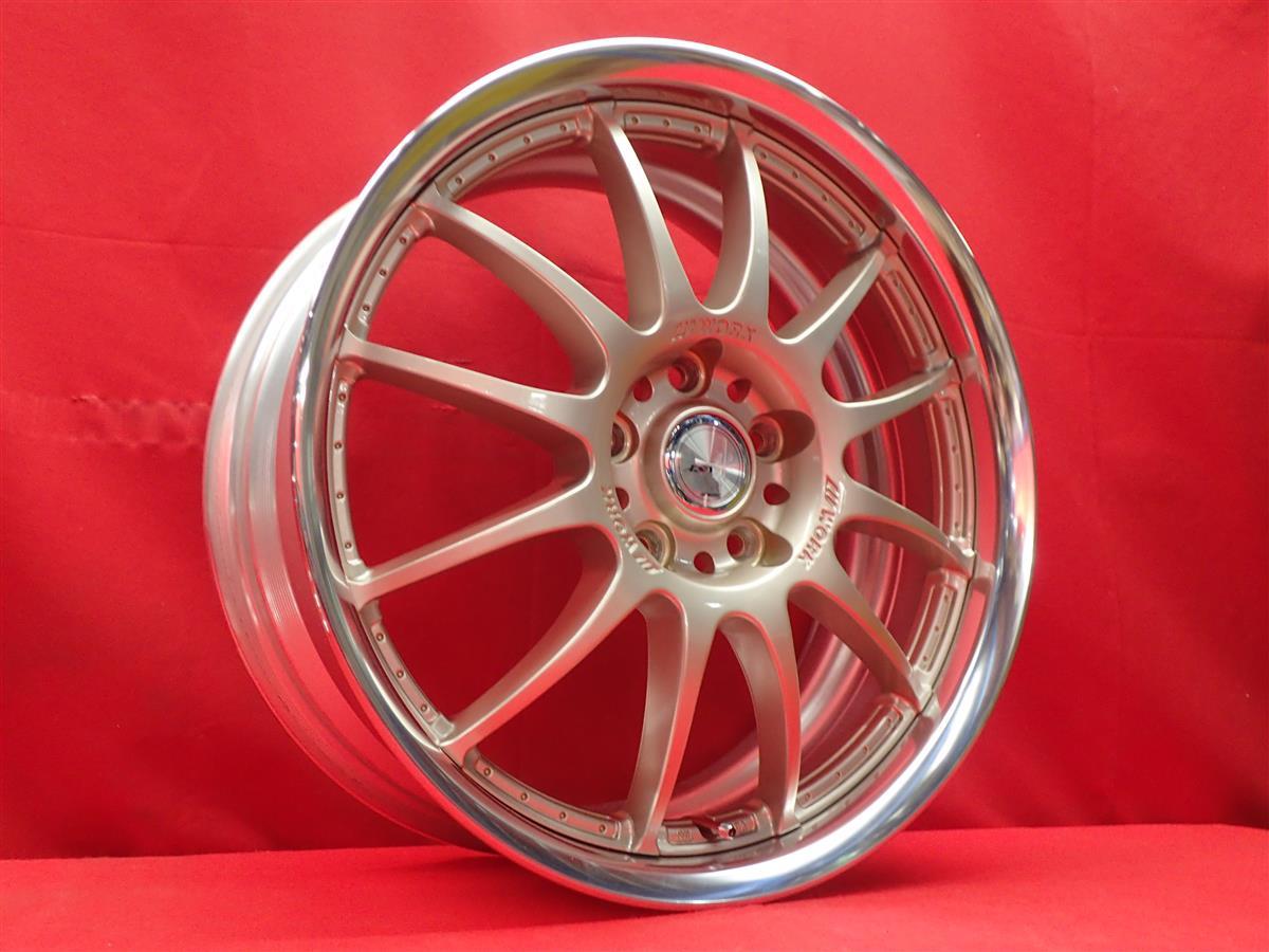 JDM WORK work XSA Battle Ixa 02C Used Wheel 4-Wheel Set 7.5J 18PCD114.3 5 Ho (No Tires) - 画像 (2)