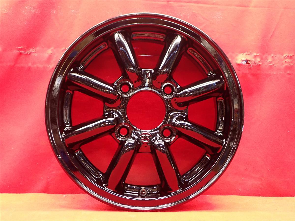 JDM Out of print rare black racing used wheel 4-Wheel Set 4.5J 13 inch PCD11 (No Tires) - 画像 (5)