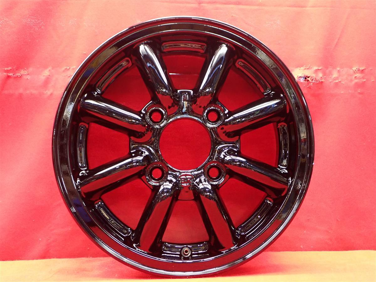 JDM Out of print rare black racing used wheel 4-Wheel Set 4.5J 13 inch PCD11 (No Tires) - 画像 (6)