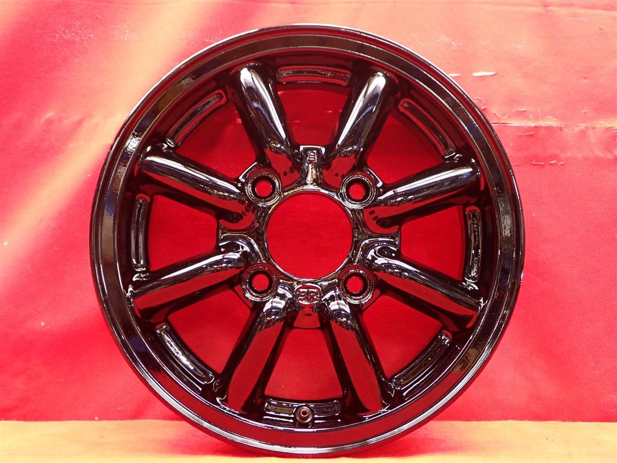 JDM Out of print rare black racing used wheel 4-Wheel Set 4.5J 13 inch PCD11 (No Tires) - 画像 (7)
