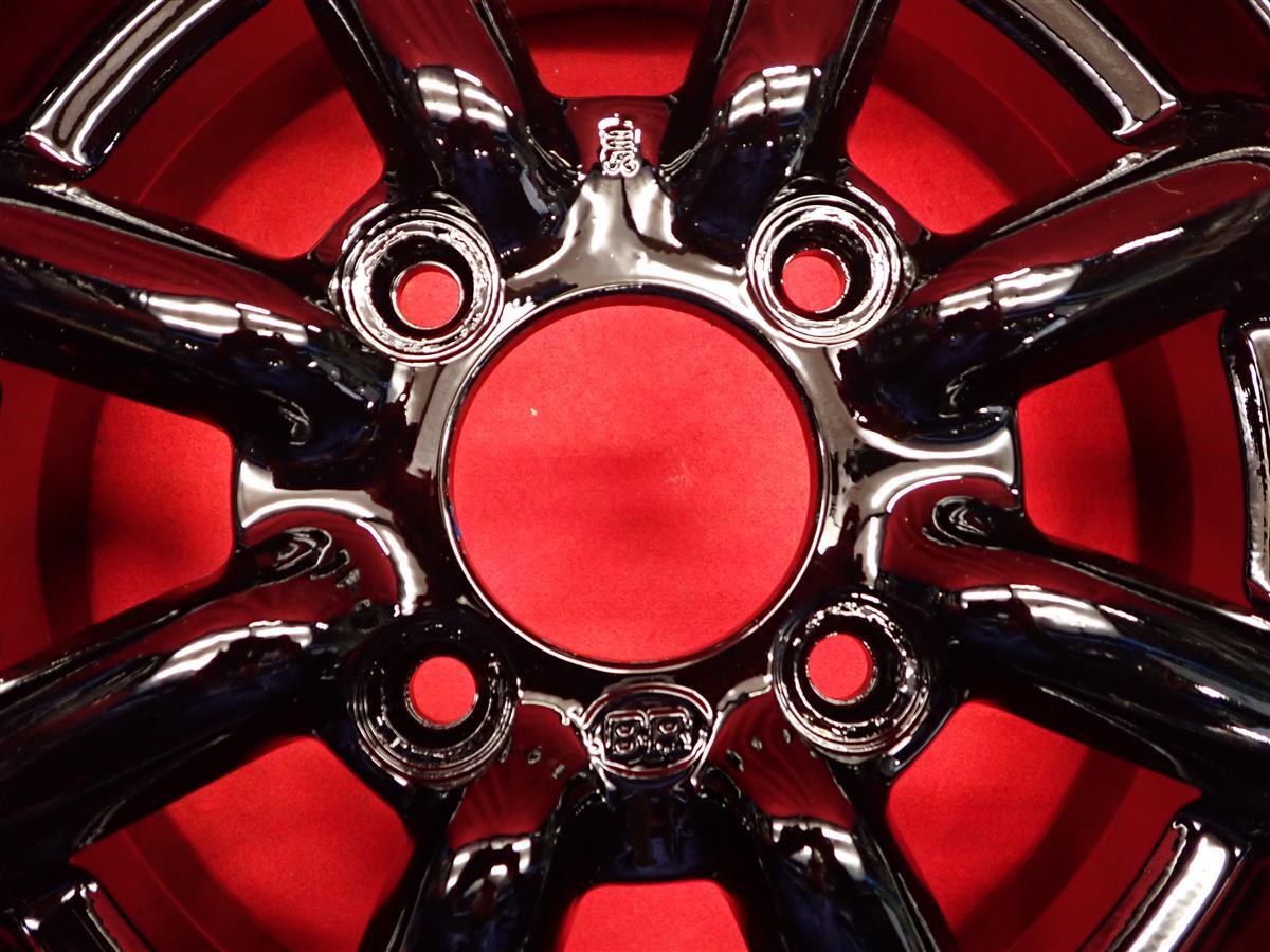 JDM Out of print rare black racing used wheel 4-Wheel Set 4.5J 13 inch PCD11 (No Tires) - 画像 (9)