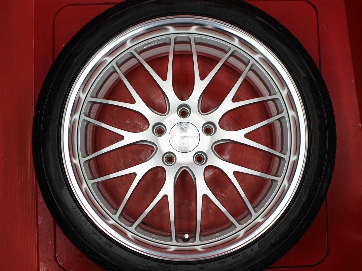 JDM GNOSIS GH2 8.5/9.5J 20PCD120 5 holes +28/+35 hub 72.5 Yokohama Adv (No Tires) - 画像 (3)