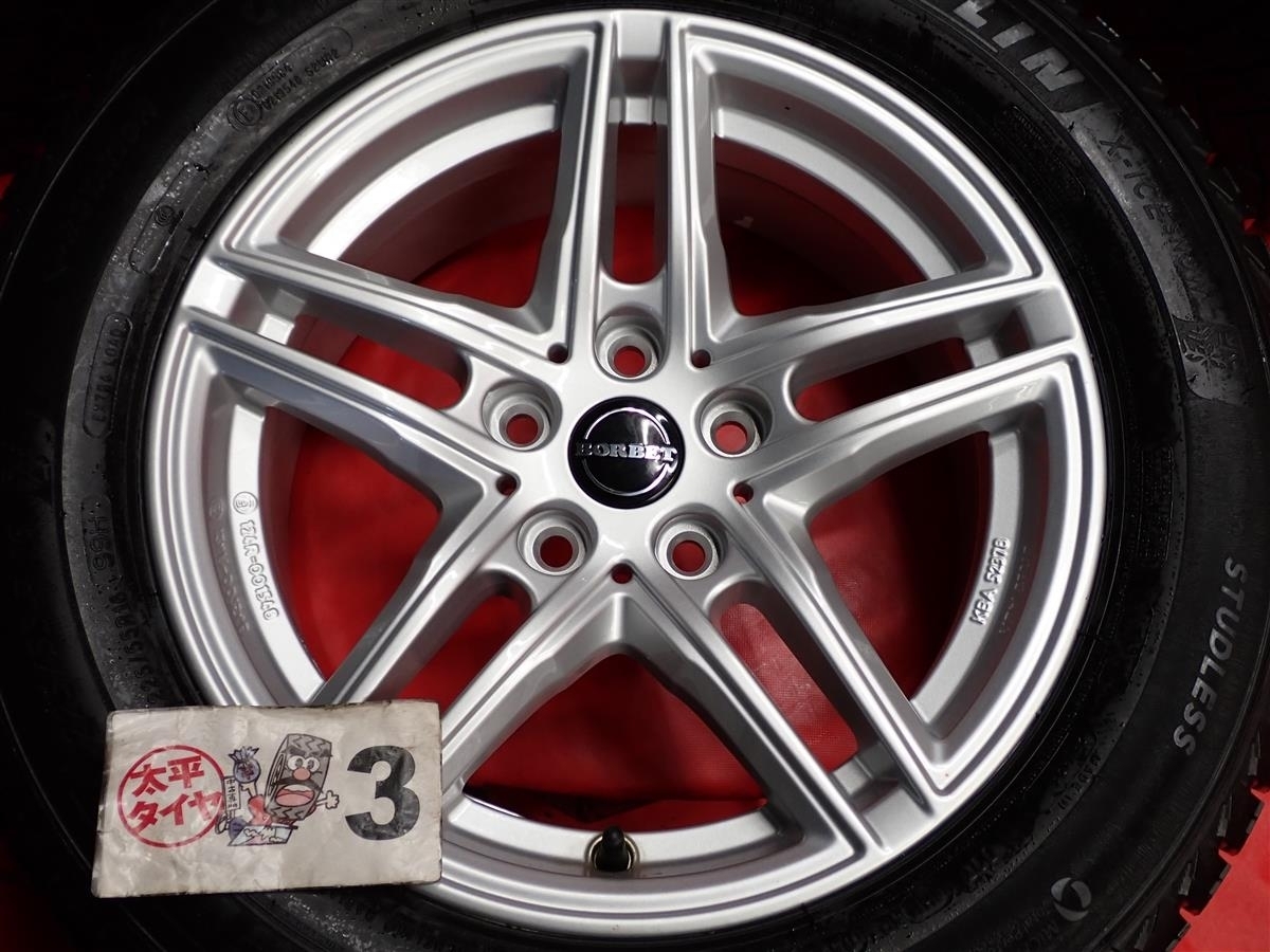 JDM 4-Wheel Set for BMW michelin X-ICE SNOW 225/55R16 99H BORBET typeXR (No Tires) - 画像 (6)