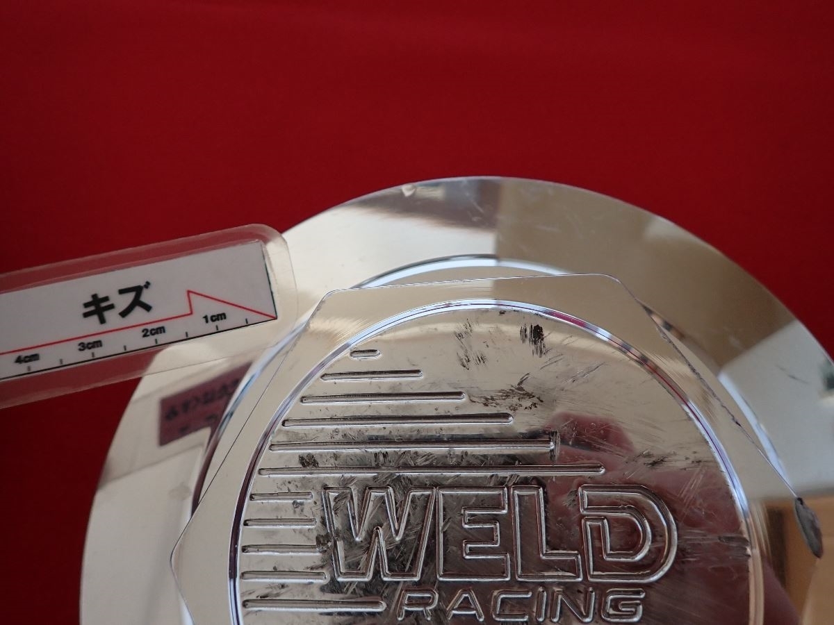 JDM 1 sheet WELD RACING aftermarket used wheel center cap center cover (No Tires) - 画像 (7)