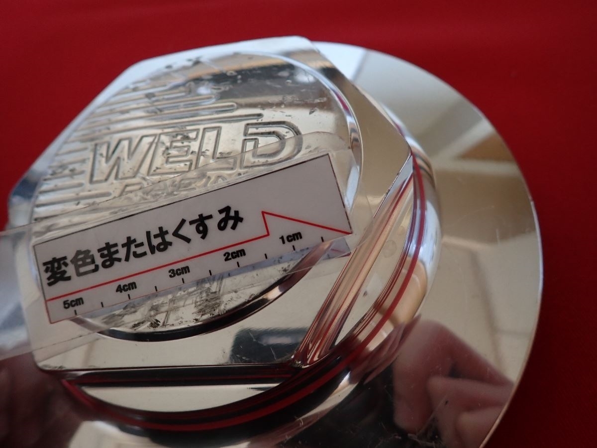 JDM 1 sheet WELD RACING aftermarket used wheel center cap center cover (No Tires) - 画像 (7)