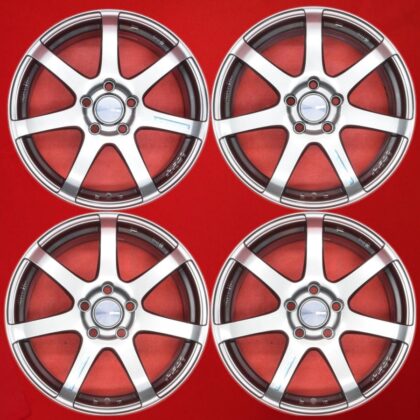 JDM Used ENKEI PF-07 wheels lightweight 8.9kg per wheel 4-Wheel Set 7.5/8J 1 (No Tires)