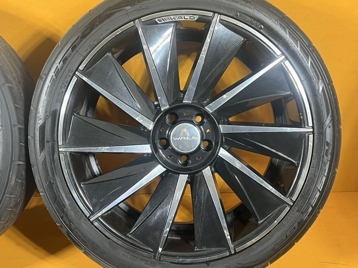JDM Custom WALD Valkas B11C 22-inch 9J +33 PCD114.3 wheels on Nitto NT (No Tires) - 画像 (3)