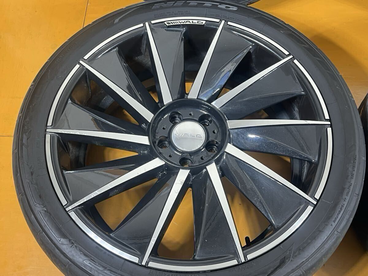JDM Custom WALD Valkas B11C 22-inch 9J +33 PCD114.3 wheels on Nitto NT (No Tires) - 画像 (4)