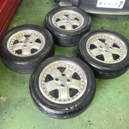 JDM DEEPSRACINGNothing Limited MUGEN MR-5 15/14x6J +38 PCD100 4-Wheel Set Se (No Tires)
