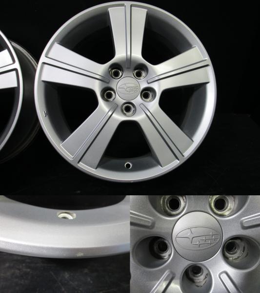 JDM Legacy Exiga subaru SG Forester genuine 6.5J-16+48 100 silver Yoko (No Tires) - 画像 (4)