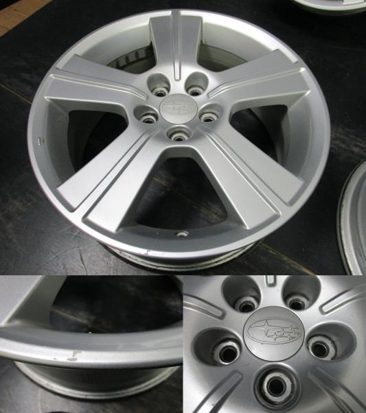 JDM Legacy Exiga subaru SG Forester genuine 6.5J-16+48 100 silver Yoko (No Tires) - 画像 (5)