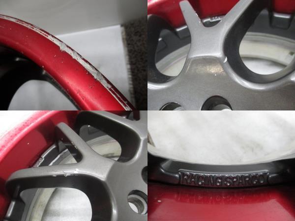 JDM 16 Racing Sparco 7J+51 100 Used aluminum wheels with nuts 4-Wheel Set se (No Tires) - 画像 (9)
