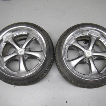 JDM Rare WORK VS-KF blackbarning 9.5J+39 PCD114.3 5 holes 182-Wheel Set work (No Tires)