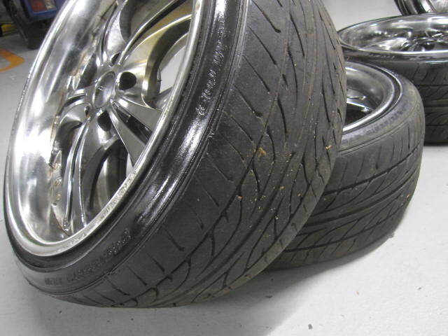 JDM SSR Fellini SL5 Chrome Plated 8.5J+35 9.5J+38 PCD114.3 5-hole 19-d (No Tires) - 画像 (2)