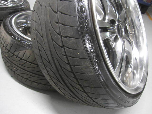 JDM SSR Fellini SL5 Chrome Plated 8.5J+35 9.5J+38 PCD114.3 5-hole 19-d (No Tires) - 画像 (3)