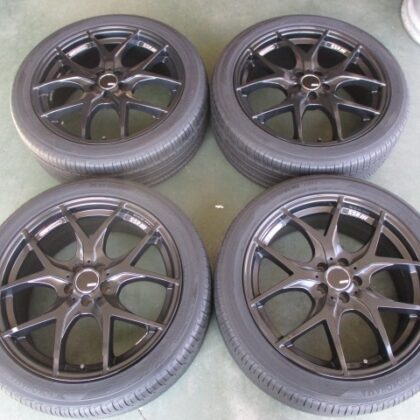 JDM Tanabe SSR GTV03 18x7.5J+48 100/5H matblack Yokohama Advandesi bell (No Tires)