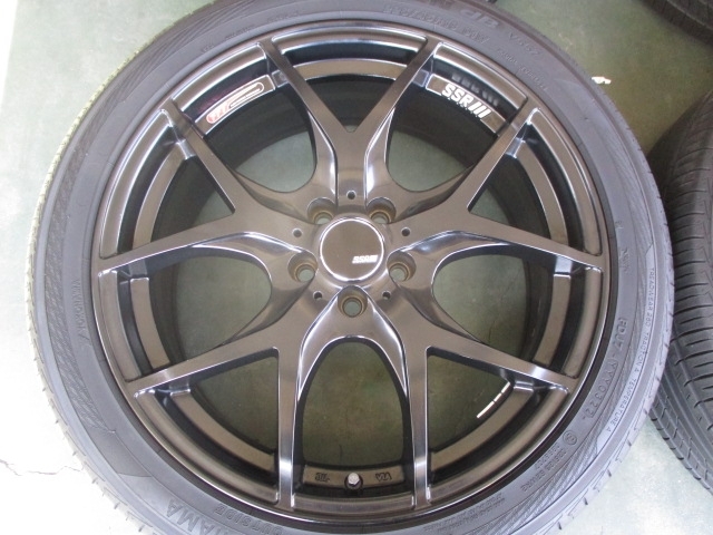 JDM Tanabe SSR GTV03 18x7.5J+48 100/5H matblack Yokohama Advandesi bell (No Tires) - 画像 (2)