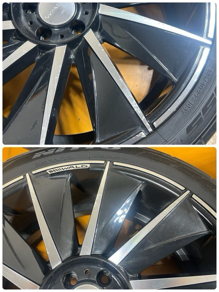 JDM Custom WALD Valkas B11C 22-inch 9J +33 PCD114.3 wheels on Nitto NT (No Tires) - 画像 (9)