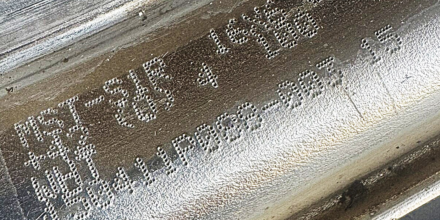 Stamped specification MST-S1R 16x6.0JJ +42 on the barrel of a WORK Meister S1R