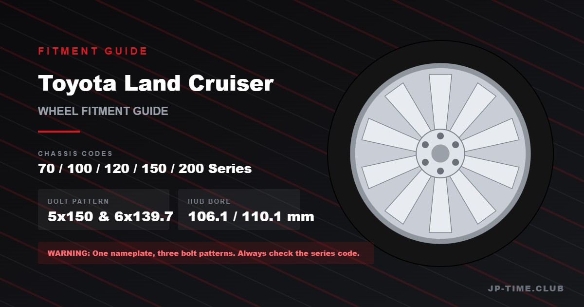 Toyota Land Cruiser wheel fitment guide - 5x150 and 6x139.7 bolt patterns