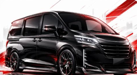 Illustrated Toyota Sienna family minivan, JP-Time.Club house-style artwork