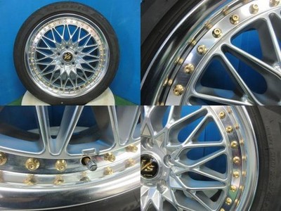 JDM 4-Wheel Set Used WORK VS-XV aluminum wheels 18x8J +46 114.3 5H SRS Bridge (No Tires) - Image 6