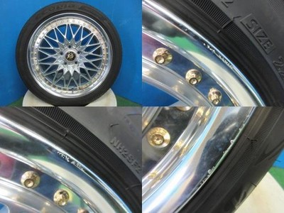 JDM 4-Wheel Set Used WORK VS-XV aluminum wheels 18x8J +46 114.3 5H SRS Bridge (No Tires) - Image 8
