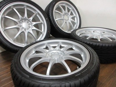 JDM ・RAYS VOLK RACING CE28N 18in 7.5J +47 5-hole PCD100 Kenda 225/40R1 (No Tires) - Image 8