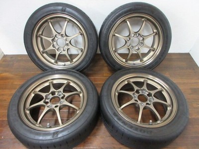 JDM ・RAYS Volk Racing CE28N 14in 5.5J +35 4-hole PCD100 BS RE-71RS 165 (No Tires)