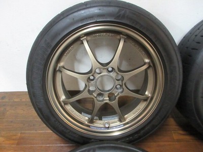 JDM ・RAYS Volk Racing CE28N 14in 5.5J +35 4-hole PCD100 BS RE-71RS 165 (No Tires) - Image 2