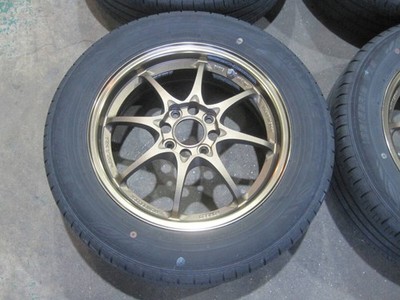 JDM RAYS Volk CE28 15in PCD100 4-hole 5.5JJ OFF+45 185/65R15 Aqua Fit (No Tires) - Image 2
