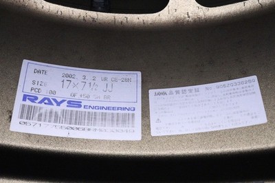 JDM 51-1559 RAYS VOLKRACING CE28 ZN6 86 Wheel 4-Wheel Set 17x7.5J +50 5-hole (No Tires) - Image 10