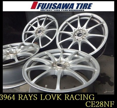 JDM 3964ARAYS VOLK RACING CE28NF18x7.5J 5 holes PCD100 +504-Wheel Set 3964-2 (No Tires)
