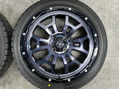 JDM Used MID wheel set 4-piece set 17x6.5J +45 PCD 100 195/45R17 8 (No Tires) - Image 5