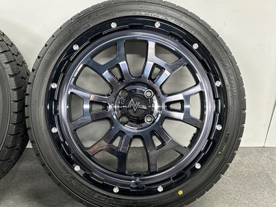 JDM Used MID wheel set 4-piece set 17x6.5J +45 PCD 100 195/45R17 8 (No Tires) - Image 7