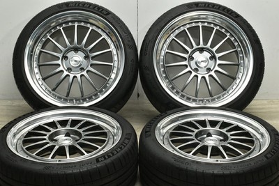 JDM Used SSR 4-Wheel Set: 19x8.5J +43 20x10.0J +49 PCD 120 235 (No Tires) - Image 2