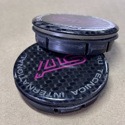 JDM Subaru STI Genuine Option Carbon Pattern 56mm BBS Center Cap 4-Ind (No Tires) - Image 9