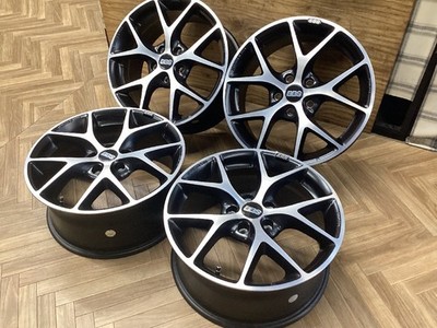 JDM BBS SR SR005 17x7.5J 5/112 +45 BKP Used Set of 4 Wheels Popular Fit (No Tires)