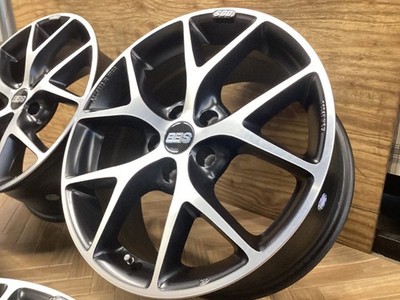 JDM BBS SR SR005 17x7.5J 5/112 +45 BKP Used Set of 4 Wheels Popular Fit (No Tires) - Image 2