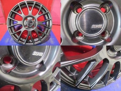 JDM 4-Wheel Set Used SSR GTV04 6.0J+42 4H-100 Bridgestone VRX3 2023 Mod (No Tires) - Image 4