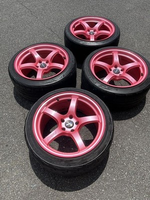 JDM Rare RAYS limited color Sakura Pink Gravillage Itz 57CR 18X9.5+22 (No Tires)