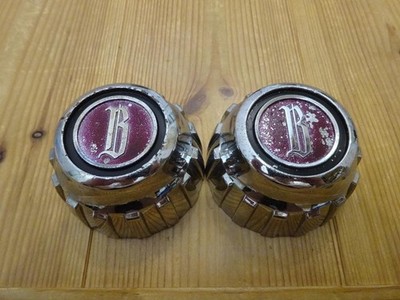 JDM i69 Nissan Blue Bar Genuine Wheel Center Cap 2 Individual Chrome (No Tires)