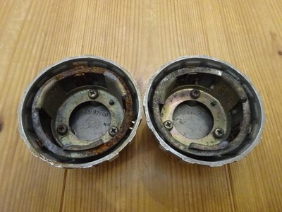 JDM i69 Nissan Blue Bar Genuine Wheel Center Cap 2 Individual Chrome (No Tires) - Image 4