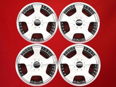 JDM Out of print rare deep-dish RAGE dish aluminum wheels used 4-Wheel Set 8 (No Tires)