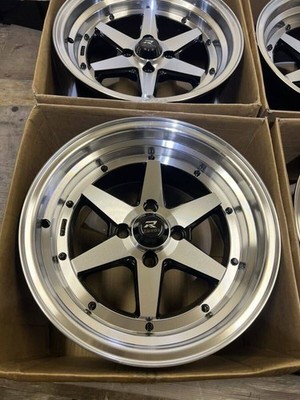 JDM Classic car street racer for sale 15x8J+20 PCD100 4-piece set Deep (No Tires) - Image 2