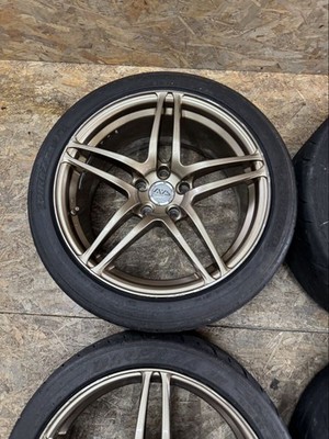 JDM RareYOKOHAMA Model 5 18x8J+45 9J+40 PCD114.3 5-hole 5H Excellent co (No Tires) - Image 3