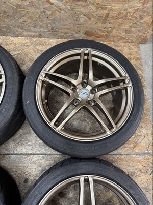 JDM RareYOKOHAMA Model 5 18x8J+45 9J+40 PCD114.3 5-hole 5H Excellent co (No Tires) - Image 4